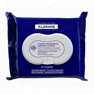 Klorane Soothing Make-up Removal Wipes With Cornflower