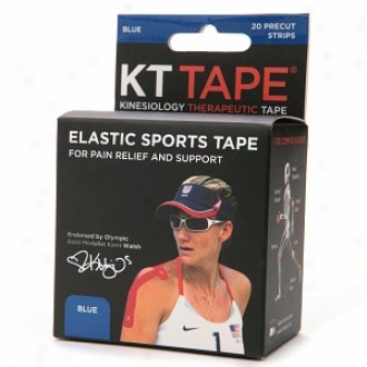 Kt Tape Kinesiology Therapeutic Tape Precut Strips, Blue