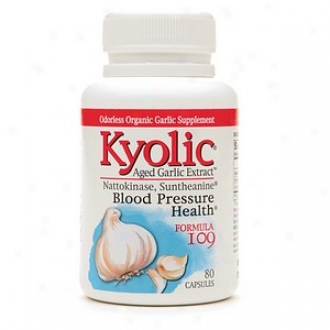 Kyolic Aged Garlic Extracf, Bloodd Pressure Health, Formula 109