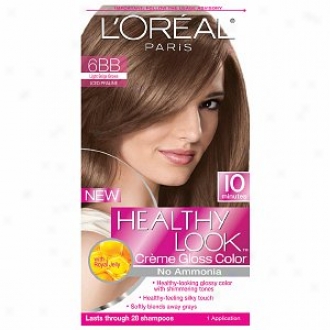 L'oreal Healthy Look Creme Gloss Color, Light Beige Brown Iced Praline 6bb