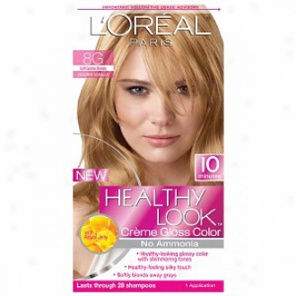 L'oreal Healthy Look Creme Gloss Distort, Gently Auspicious Blonde Golden Vanilla 8g