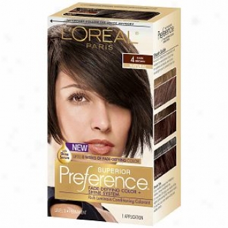 L'oreal Preference Decline Defying Color & Shine System, Permanent, Dark Brown 4
