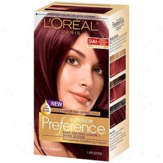 L'oreal Preference Fade Defying Tinge & Shine System, Permanent, Medium Mahogany Brown 5mm