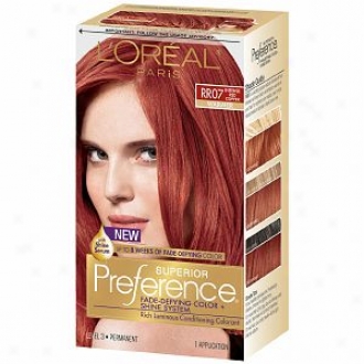 L'oreal Prefference Fade Defying Color & Shine System, Permanent, Intense Red Copper Rr-07