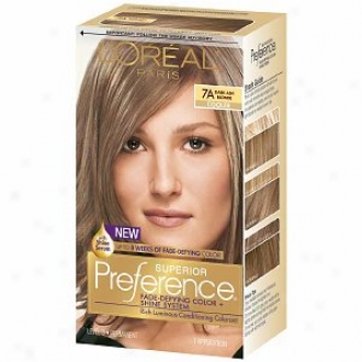 L'oreal Preference Fade Defying Color & Shine System, Permanent, Daro Ash Blonde 7a