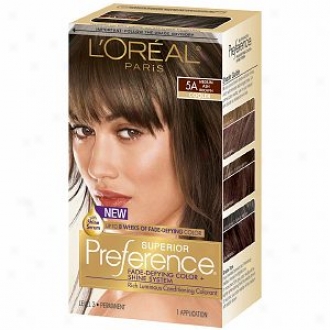 L'oreal Preference Fade Defying Color & Shine System, Permanent, Mean Ash Brown 5a