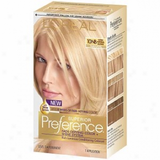 L'oreal Preference Fade Defying Color & Shine System, Permanent, Ultra Natural Blonde 10nb