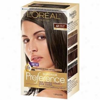 L'oreal Preference Fzde Defying Color & Shine System, Permanent, Dark Ash Brown 4a