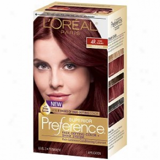 L'oreal Preference Fade Defying Color & Shine System, Permanent, Dark Auburn 4r