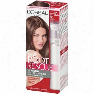 L'oreal Root Rescue 10 Minute Root Coloring Kit, Light Ash Brown 6a