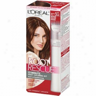 L'oreal Root Rescue 10 Sixtieth part of an hour Root Coloring Kit, Medium Golden Brown 5g