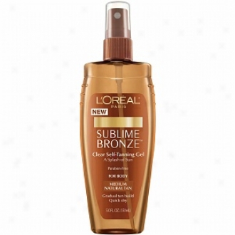 L'oreal Sublime Bronze Clear Self-tanning Gel Flr Body, Medium Natural Tan