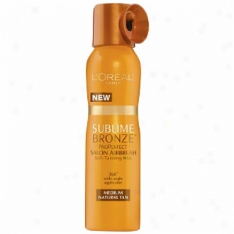 L'oreal Sublime Bronze Properfect Salon Airbrush Self-tanning Mist, Medium Natuural Tan