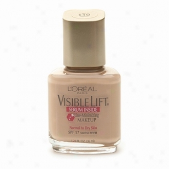 L'oreal Viaible Lift Line Minimizing Makeup Spf 17, Serum Inside, Buff 110, Buff