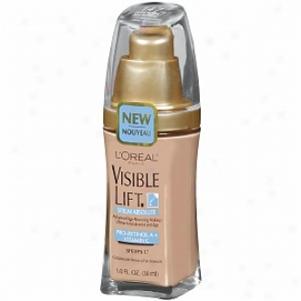 L'oreal Visible Lift Serum Positive Advanced Age-reversing Makeup Spf 17, Creamy Natural