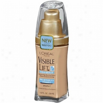 L'oreal Visible Lift Serum Absolu5e Advanced Age-reversing Makeup Spf 17, Natural Buff