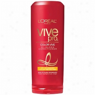 L'oreal Vive Pro Color Vive Conditioner Hi-gloss Conditioner, For Dry Or Damaged Color-treated