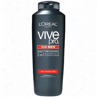 L'oreal Vive Pro For Men Daily Thickening 2-in-1 Shampoo & Conditionef, For Fine/thinning Hair