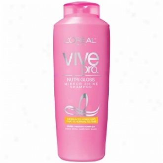 L'oreal Vive Pro Nutri Gloss Mirror Shine Shampoo, For Medium To Long Hair That's Normal To Fine