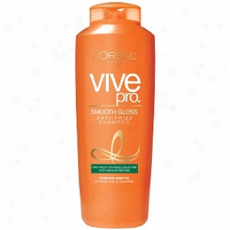 L'oreal Vive Pro Smooth Gloss Anti-frizz Shampoo For Dry, Rebellious Hair With Medium Fabric