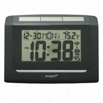 La Crosse Technology Solar Atomic Digital Wall Clock With Temperature