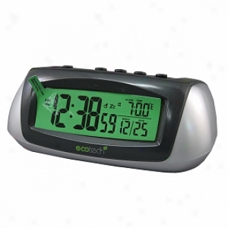 La Crosse Technology Solar Desktop Lcd Alarm Clock With Temperature