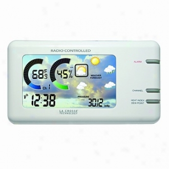 La Crosse Technology Weather Station, Lcd Color Wireless, White Model Ws-450w