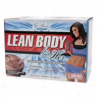 Labrada Nutrition Lean Body For Her, Hi-profein Meal Replacement Shake, Soft Chocolate Ice Cream