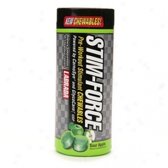 Labrada Nutrition Stim-force Pre-workout Stimulant, Chewables, Sour Apple