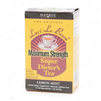 Laci Le Beau Maximum Strength Super Dieter's Tea, Lemon Mint