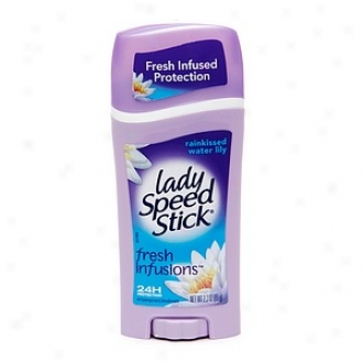 Lady Speed Stick By Mennen Fresh Infusions, 24h  Antiperspirant & Deodorant Solid, Rainkissed Water Lily