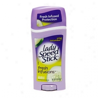 Lady Speedd Stick By Mennen Florid Infusions, 24h  Antiperspirant & Deidorant Solid, Crisp Cucumber