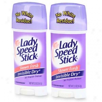 Lady Speed Stivk By Menhen Invisilbe Dry Antiperspirant & Deodorant Twin Pack, Shower Fresh