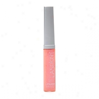Lasplash Cosmetics Lip Gloss, Flir t(light Pink With Silver Flak3s)