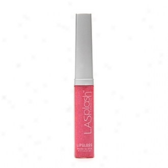 Lasplash Cosmetics Lip Gloss, Happy Hour (light Fushia With Silver Flakes)