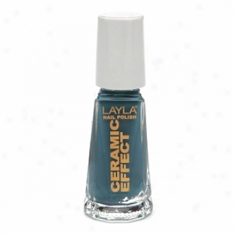 Layla Ceramic Effect Nail Polish, Vintage Turquoise 25