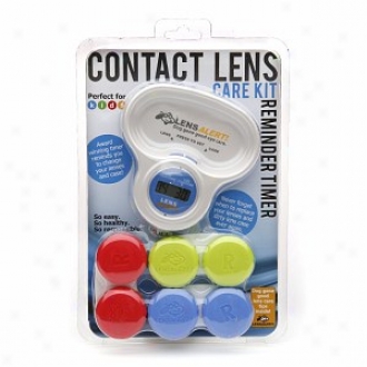 Lensalert Contact Care Kit Reminder Timmer + 3 Lens Cases