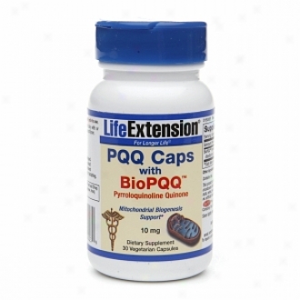 Life Extension Pqq Caps With Biopqq, 10mg, Vegetarian Capsules