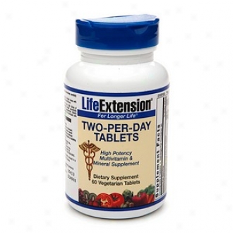 Lfe Extensin Two-per-day High Authority Multivitamin, Veggie Tabs