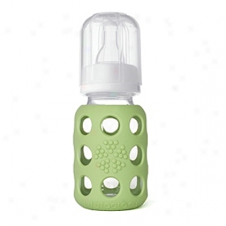 Lifefactory Glass Baby Bottle With Silicone Sleeve, 4 Oz, Spring Green
