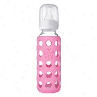 Lifefactory Glass Baby Bottle With Silicone Sleeve, 9 Oz, Pink