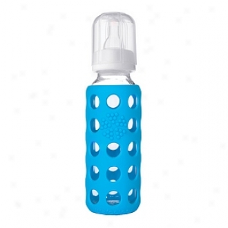 Lifefactory Glass Baby Bottle With Silicone Sleeve, 9 Oz, Sky Blue