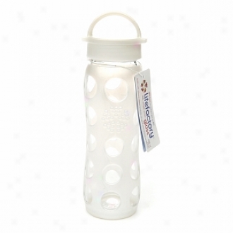 Lifefactory Glass Water Bottle With Silicone Sleeve, 22 Oz, Pearl