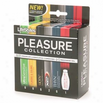 Lifestyles Pleazure Collection, 26 Condoms + 1 Massage Oil