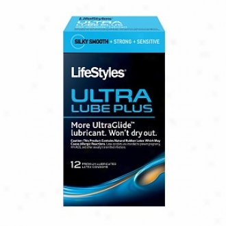 Lifestyles Ultra Lube Plus Premium Lubricated Latex Condoms