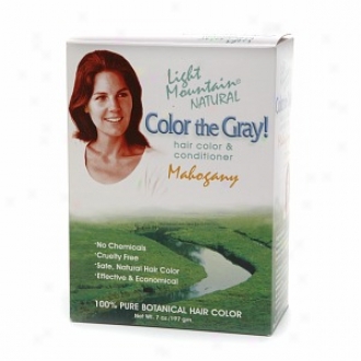 Light Mountain Natural Color The Gray! Hair Color & Conditioner Kit, Mahogany