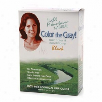 Light Mount Naturls Color The Gray! Hair Color & Conditioner Kit, Black