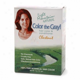 Light Mountain Natural Color The Gray! Hair Color & Conditioner Kit, Chestjut
