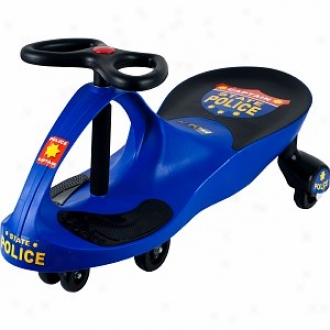 Lil' Rider Leading Justice Police Blue Wiggle Ride-on Car Blue Ages 3+