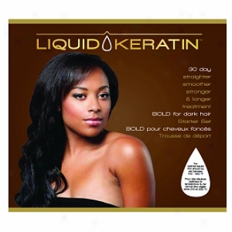 Liquid Keratin 30 Day Steaighter Smoother Stronger Bold For Dark Hair Treatment Set